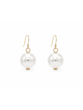 CARA ACCESSORIES - Single Pearl Drop Earrings PEARL