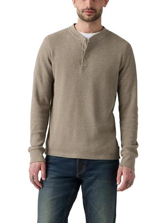 LEVI'S - Men's Long Sleeve Thermal 3-Button Henley BRINDLE HTR