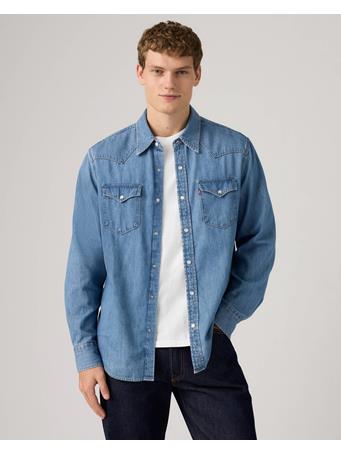 LEVI'S - Classic Standard Western Denim Shirt MEDIUM WASH