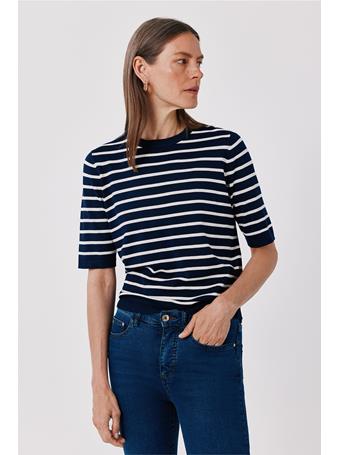 CORTEFIEL - Short-Sleeved Sweater NAVY