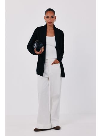CORTEFIEL - Shawl Collar Cardigan BLACK