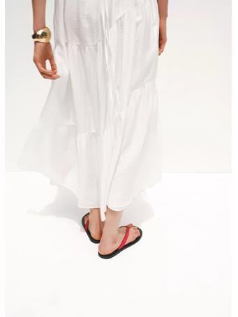 MANGO - A-line Dress With Frills White