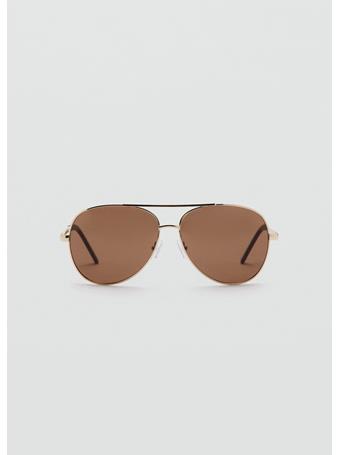 MANGO - Aviator Frame Sunglasses Gold