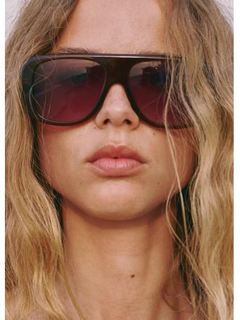 MANGO - Aviator Sunglasses With Plastic Frame Dark Brown