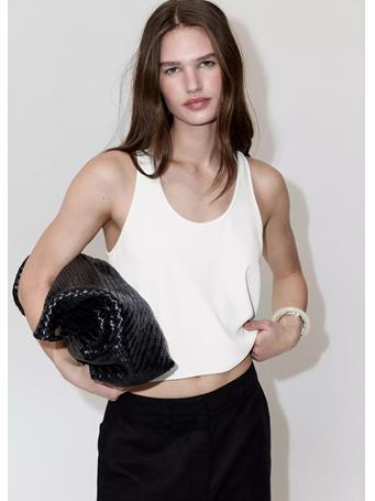 MANGO - Round Neck Crop Top Natural