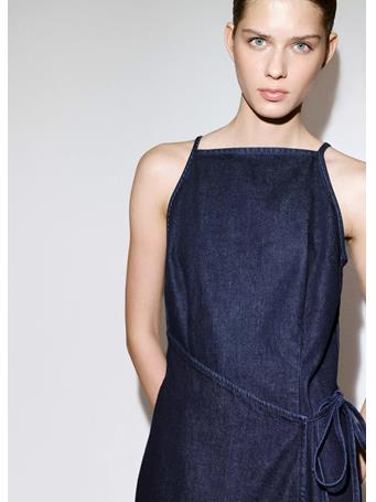 MANGO - Denim Dress With Tie Detail TS