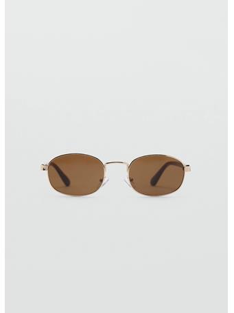 MANGO - Metallic Frame Sunglasses Gold