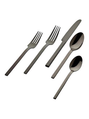 GODINGER GROUP - Atlas Mirrored Black 18/0 Stainless Steel 20 Piece Flatware Set STAINLESS STEEL