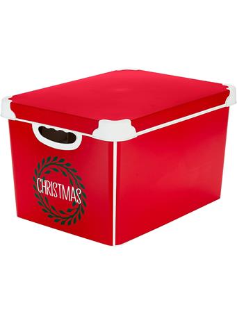 KENNEDY INTERNATIONAL - Simplify Christmas Wreath Design Ornament Storage RED
