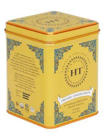 HARNEY & SONS - HT Tin - Organic Ginger Lemon Tea - 20 Sachets NO COLOUR