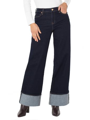 LIVERPOOL JEANS - Morgan Cuffed Wide Leg KLAMATH