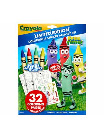 CRAYOLA - Limited Edition Coloring & Sticker Activity Set - Free Time NO COLOR