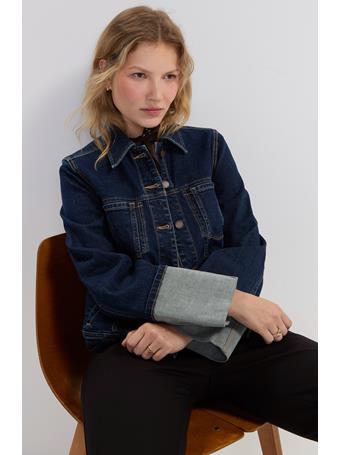 LIVERPOOL - Tall Cuffed Selvedge Trucker Jacket cosmic dust