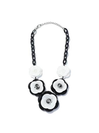 YIWU NIHAO JEWELRY  - Vacation Style Acrylic Necklace BLK/WHT
