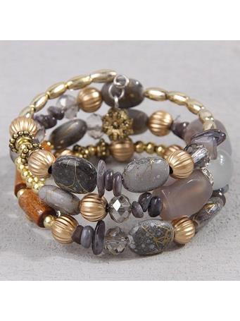 YIWU NIHAO JEWELRY  - Bohemian Geometric Alloy Bracelet With Artificial Gemstones BLACK
