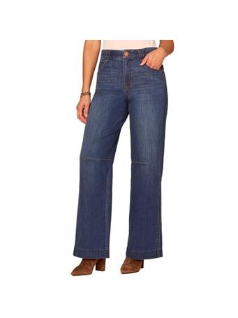 DEMOCRACY - "Ab"solution Skyrise with Double Side Seam Wide Leg Jeans Blue