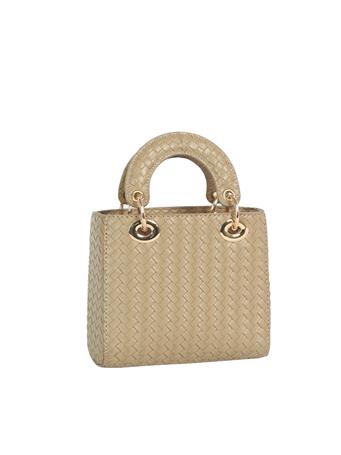 ANARCHY STREET - Woven Ring Handle Mini Top Handle Bag CREAM