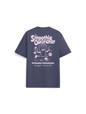 ON VACATION CLUB  - Smoothie Operated T-shirt Washed Purple