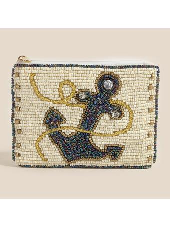 ANARCHY STREET - Sea Anchor And Rope Seed Beaded Coin Purse MULTI