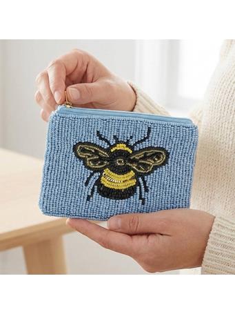 ANARCHY STREET - Seed Beaded Queen Bee Coin Purse MULTI