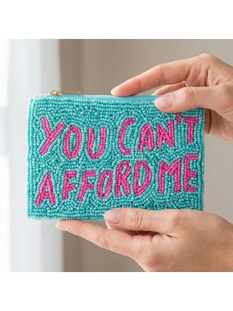 ANARCHY STREET - You Cant Afford Me Beaded Coin Purse MULTI