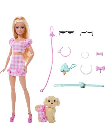 MATTEL - Barbie Twinning Looks Doll with Pet Dog - Bows NO COLOR