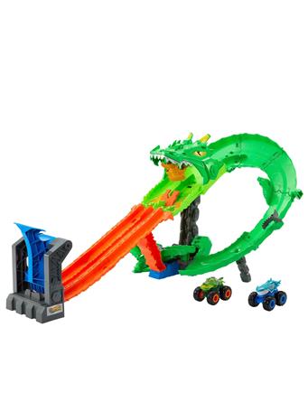 MATTEL - Hot Wheels Monster Trucks Dragon Destruction Playset NO COLOR