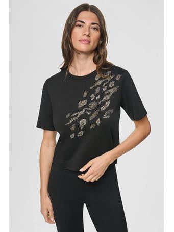 DKNY - Studded Leopard Tee BLACK