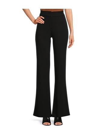 DKNY - High Rise Wide Leg Front Pocket Pants BLACK