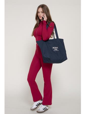 ACTIVE BASIC - Mock Neck Zip-Up Workout Jacket DARK CHERRY