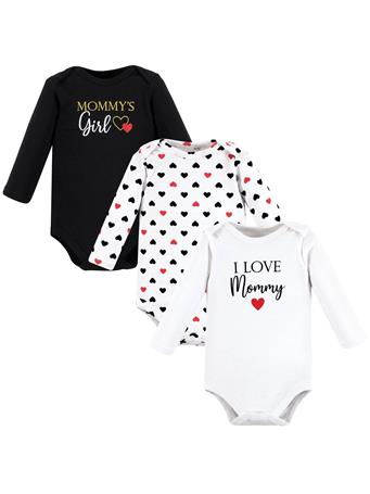 BABYVISION - Hudson Baby Cotton Long-Sleeve Bodysuits RED