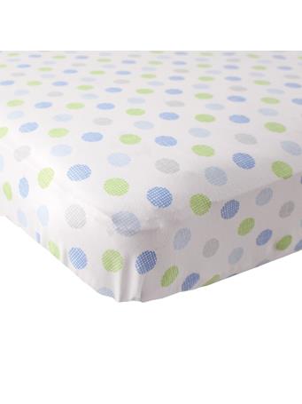BABYVISION - Luvable Friends Fitted Crib Sheet BLUE