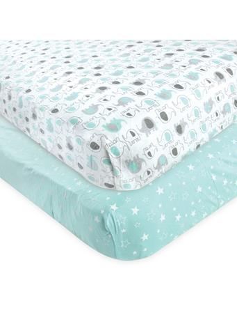 BABYVISION - Luvable Friends Fitted Crib Sheet TEAL