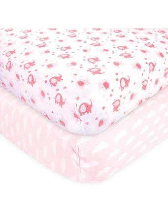 BABYVISION - Luvable Friends Fitted Crib Sheet PINK