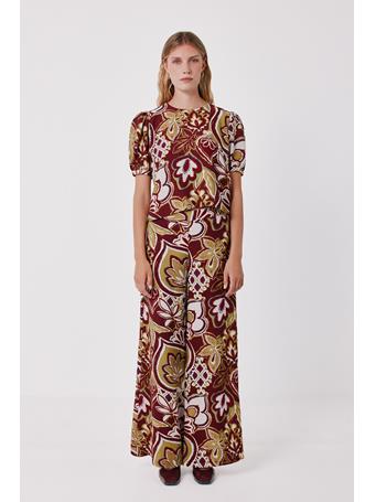CORTEFIEL - Wide-Leg Printed Trousers WHITE PRINT