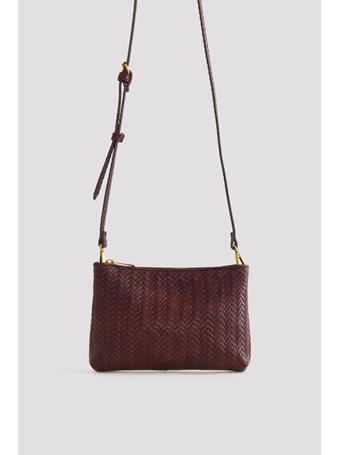 CORTEFIEL - Shoulder Bag with Texture DARK BROWN