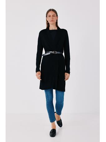 CORTEFIEL - Fine Knit Cardigan BLACK