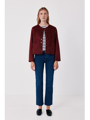 CORTEFIEL - Suede-Effect Jacket WINE
