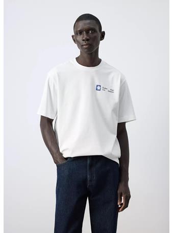 MANGO - 100% Cotton Printed T-shirt WHITE