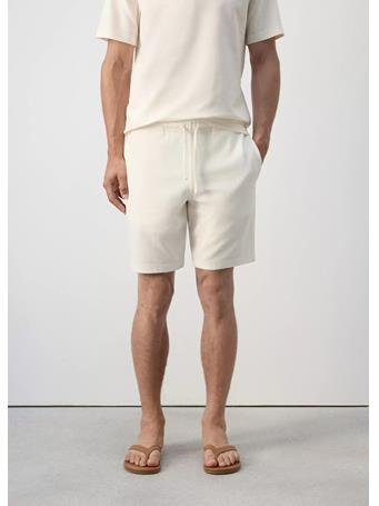 MANGO - Textured Cotton Blend Bermuda Shorts With Drawstring WHITE