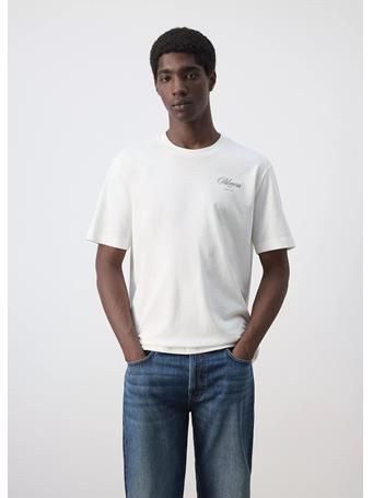 MANGO - 100% Cotton Printed T-shirt WHITE