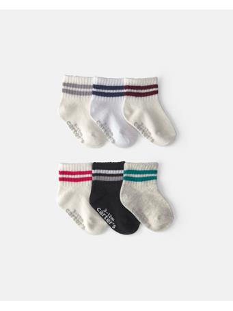 CARTERS - 6-Pack Striped Ankle Varsity Socks MULTI