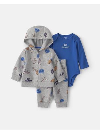 CARTERS - Baby Boy 3-Piece Hooded Jacket Set BLUE