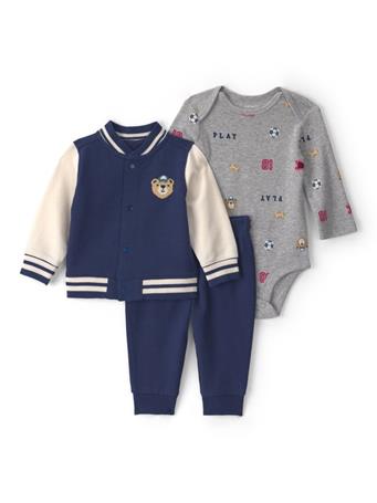 CARTERS - Baby Boy 3-Piece Bear Varsity Layering Set NAVY