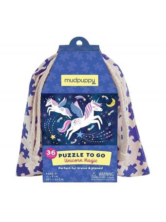 MUDPUPPY - Unicorn Magic Puzzle To Go NO COLOR