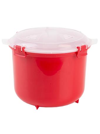  HOME BASICS - Microwave Rice Cooker RED