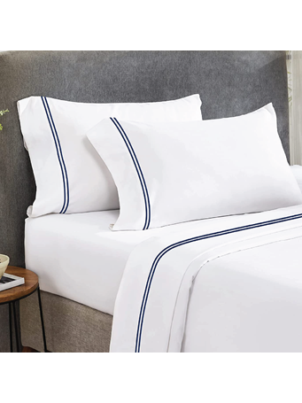 MARINER COTTON - Stateroom Collection T400 Sheet Set NAVY