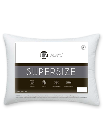 EZ DREAMS - Supersize Jumbo Pillow WHITE