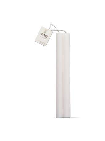 TAG - Straight Candle Set Of 2 WHITE