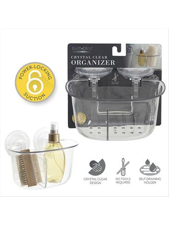 BATH BLISS - Clear Power Lock Suction Organizer CLEAR